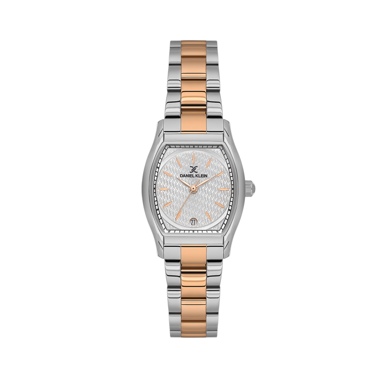 Daniel Klein Silver and Rose Gold Stainless Steel Watch for Women DK.1.14151-6