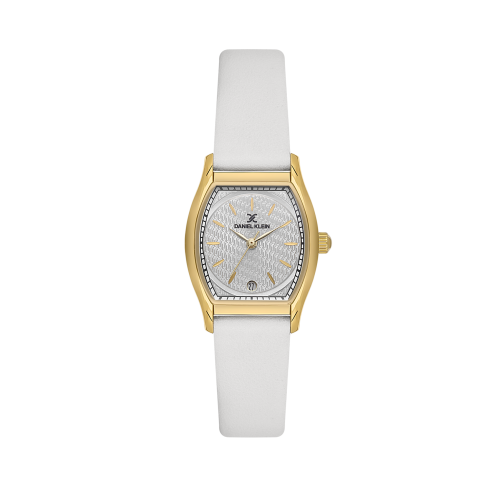 Daniel Klein White Leather Watch for Women DK.1.14152-3