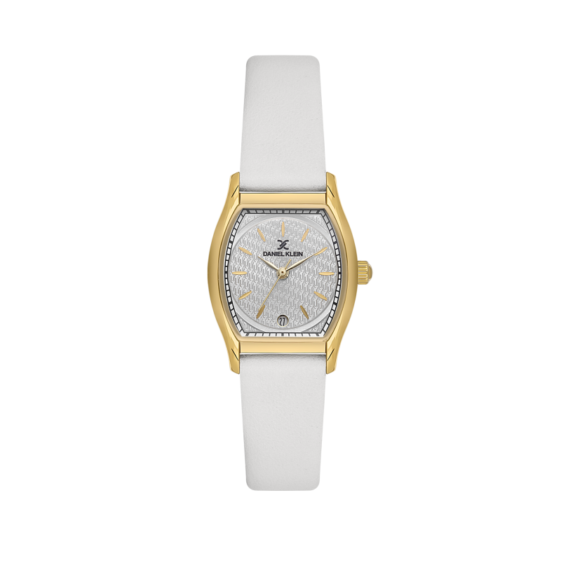 Daniel Klein White Leather Watch for Women DK.1.14152-3