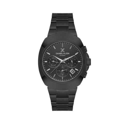 Daniel Klein Black Stainless Steel Watch for Men DK.1.14211-6