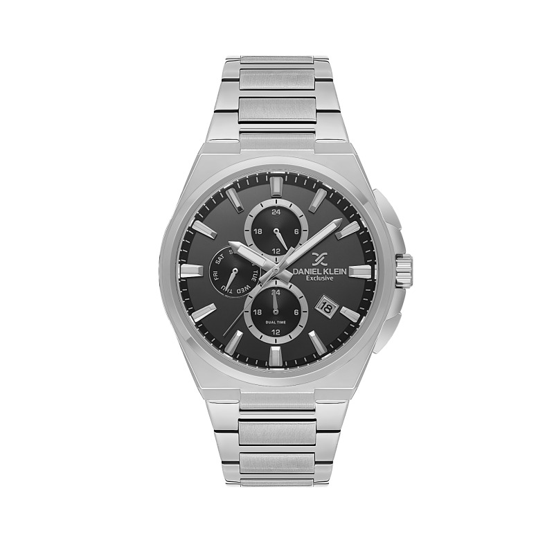 Daniel Klein Silver Stainless Steel Watch for Men DK.1.14214-2