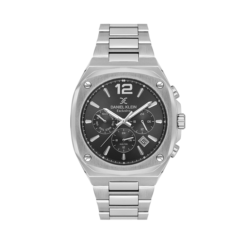 Daniel Klein Silver Stainless Steel Watch for Men DK.1.14215-2