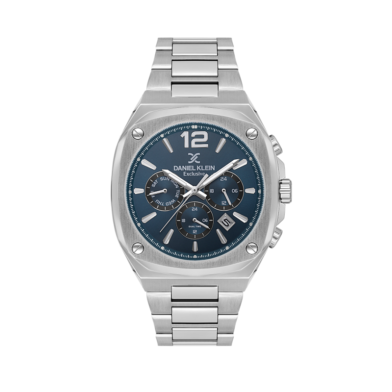 Daniel Klein Silver Stainless Steel Watch for Men DK.1.14215-5