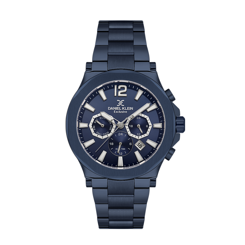 Daniel Klein Blue Stainless Steel Watch for Men DK.1.14216-4