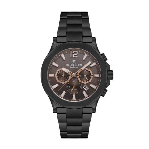 Daniel Klein Black Stainless Steel Watch for Men DK.1.14216-5