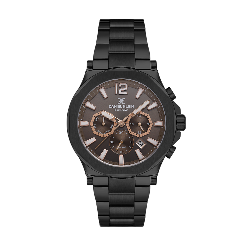 Daniel Klein Black Stainless Steel Watch for Men DK.1.14216-5