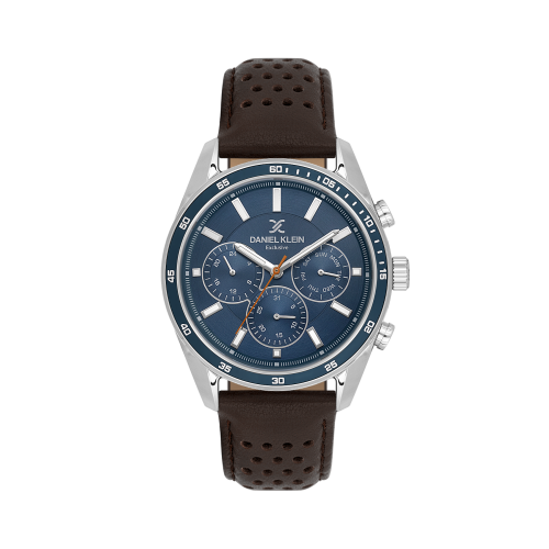 Daniel Klein Dark Brown Leather Watch for Men DK.1.14221-6