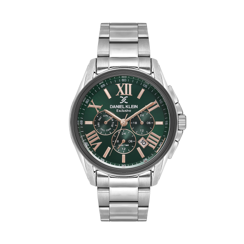 Daniel Klein Silver Stainless Steel Watch for Men DK.1.14222-3