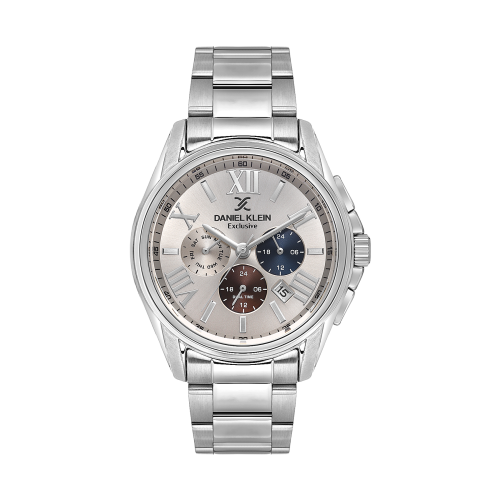 Daniel Klein Silver Stainless Steel Watch for Men DK.1.14222-4