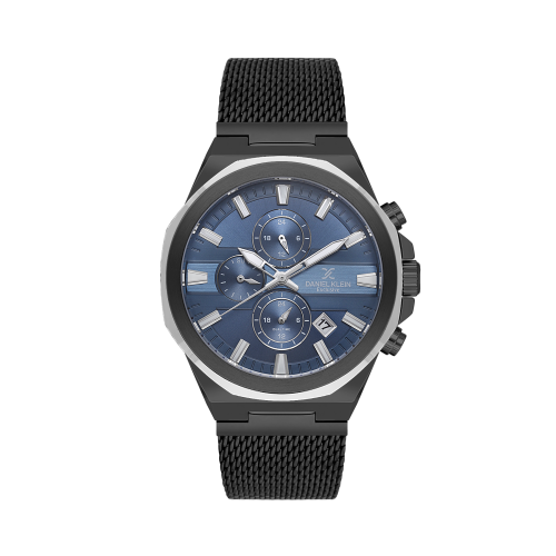 Daniel Klein Black Mesh Band Watch for Men DK.1.14234-5