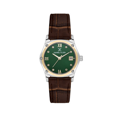 Daniel Klein Dark Brown Leather Watch for Women DK.1.14270-4