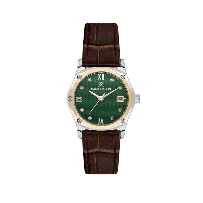 Daniel Klein Dark Brown Leather Watch for Women DK.1.14270-4