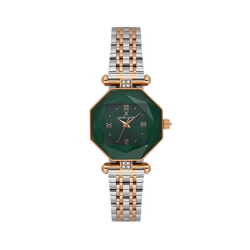 Daniel Klein Silver and Rose Gold Stainless Steel Watch for Women DK.6.14131-6