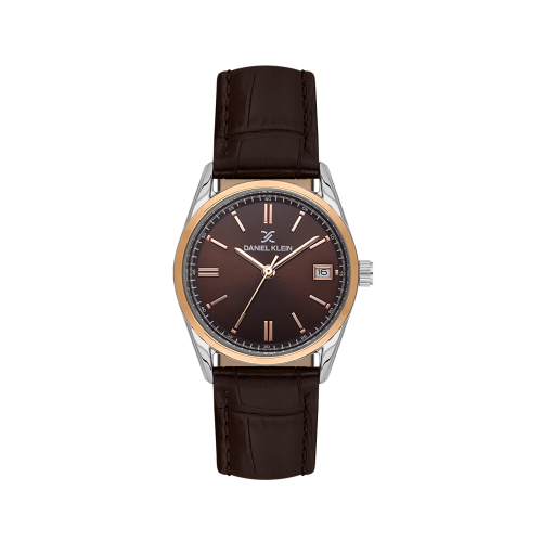Daniel Klein Dark Brown Leather Watch for Women DK.6.14135-6
