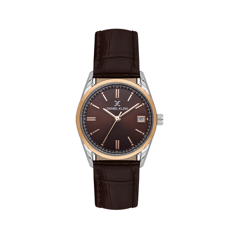 Daniel Klein Dark Brown Leather Watch for Women DK.6.14135-6