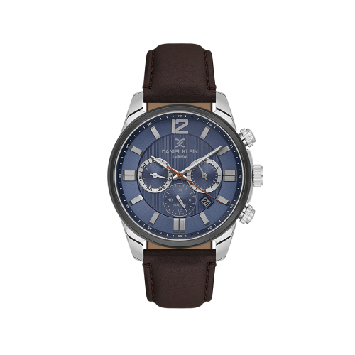 Daniel Klein Dark Brown Leather Watch for Men DK.6.14231-5