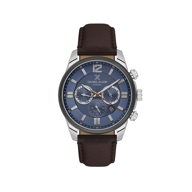 Daniel Klein Dark Brown Leather Watch for Men DK.6.14231-5