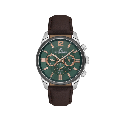 Daniel Klein Dark Brown Leather Watch for Men DK.6.14231-6