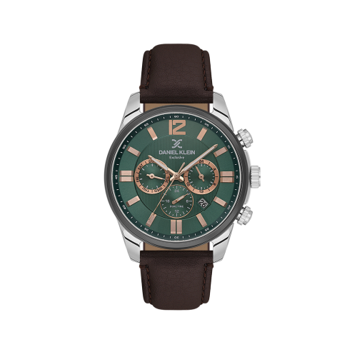 Daniel Klein Dark Brown Leather Watch for Men DK.6.14231-6