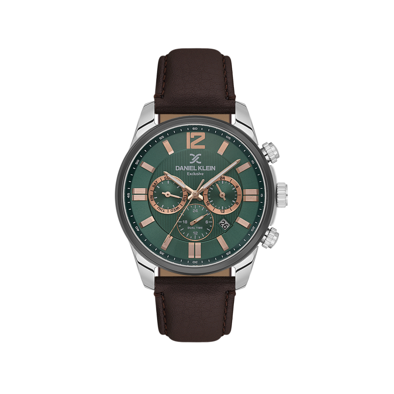 Daniel Klein Dark Brown Leather Watch for Men DK.6.14231-6