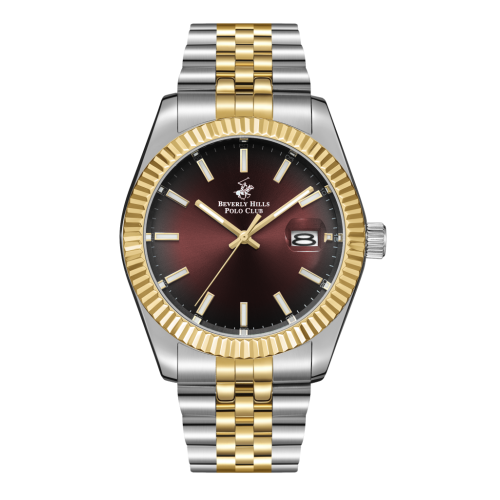 Beverly Hills Polo Club Stainless Steel Silver and Gold Watch for Men BP3018X.280