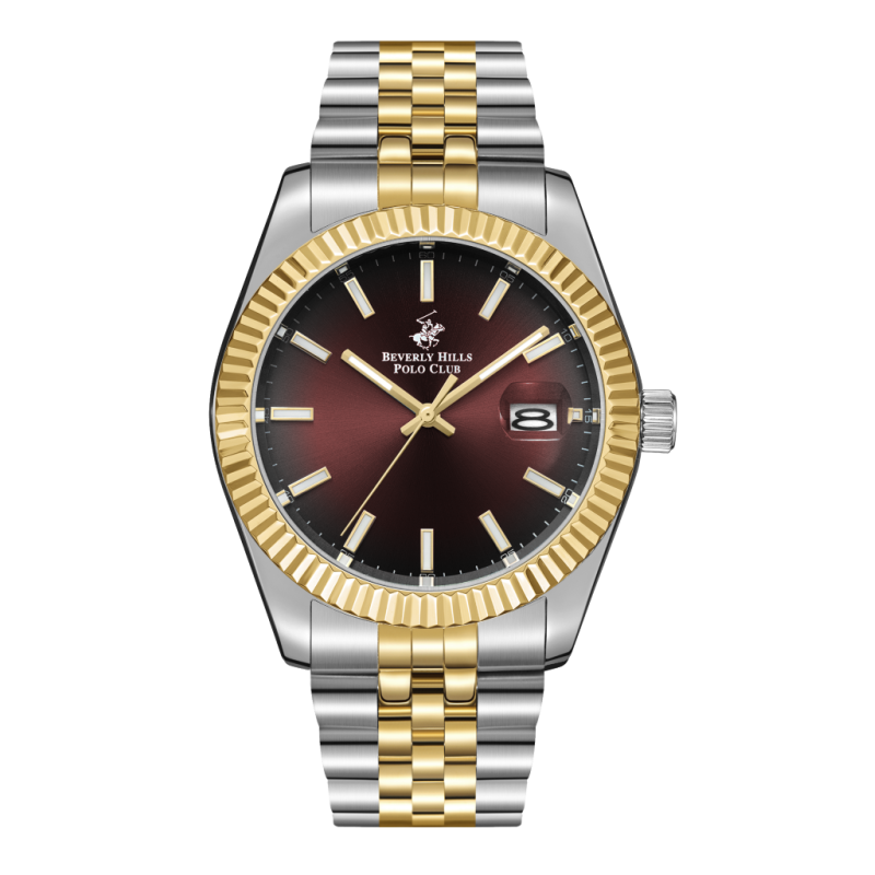 Beverly Hills Polo Club Stainless Steel Silver and Gold Watch for Men BP3018X.280