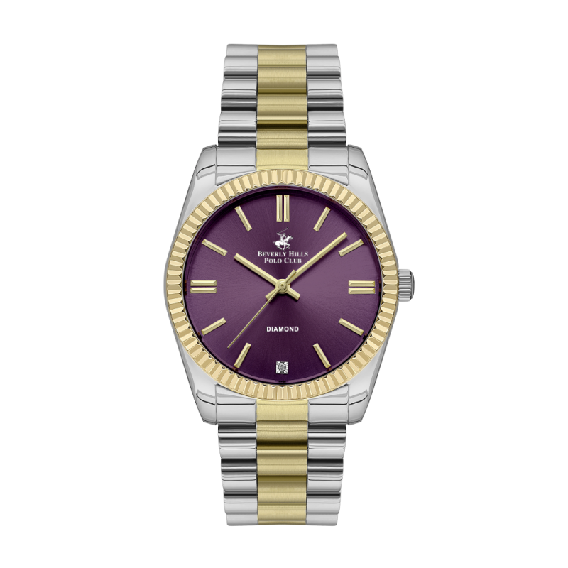 Beverly Hills Polo Club Stainless Steel Silver and Gold Watch for Men BP3172C.280