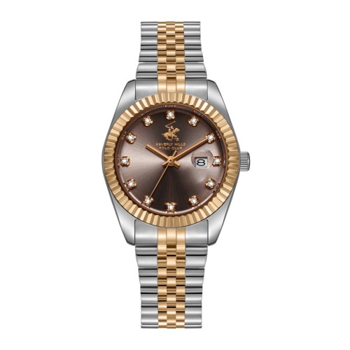 Beverly Hills Polo Club Stainless Steel Silver and Rose Gold Watch for Women BP3654X.540