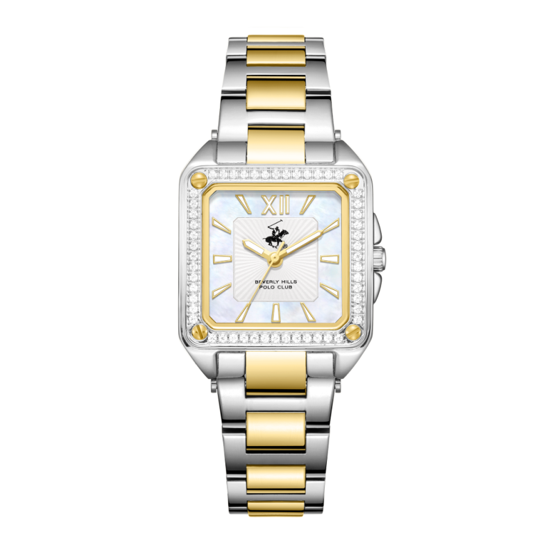 Beverly Hills Polo Club Stainless Steel Silver and Gold Watch for Women BP3671C.220
