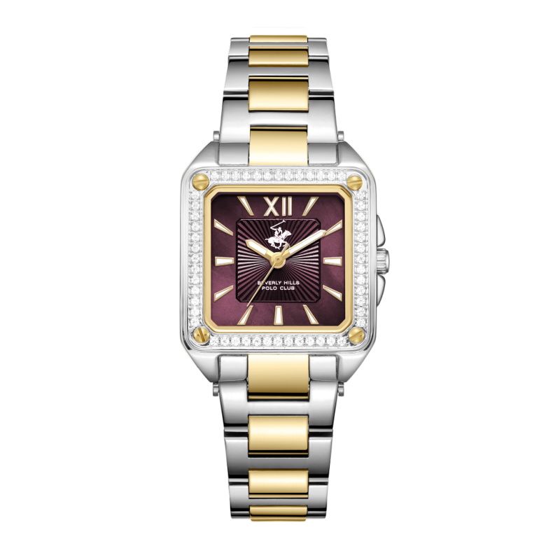 Beverly Hills Polo Club Stainless Steel Silver and Gold Watch for Women BP3671C.280
