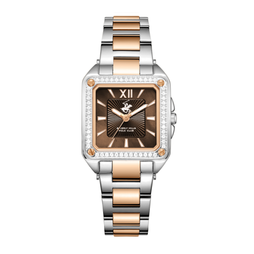 Beverly Hills Polo Club Stainless Steel Silver and Rose Gold Watch for Women BP3671C.540