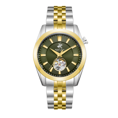 Beverly Hills Polo Club Stainless Steel Silver and Gold Watch for Men BP3816X.170