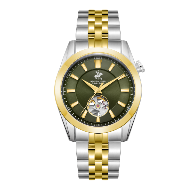 Beverly Hills Polo Club Stainless Steel Silver and Gold Watch for Men BP3816X.170