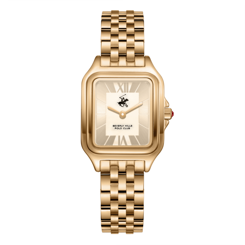 Beverly Hills Polo Club Stainless Steel Rose Gold Watch for Men BP3850C.410