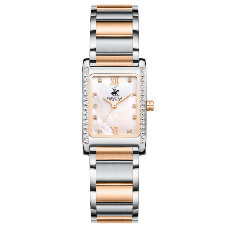 Beverly Hills Polo Club Stainless Steel Silver and Rose Gold Watch for Women BP3855C.520
