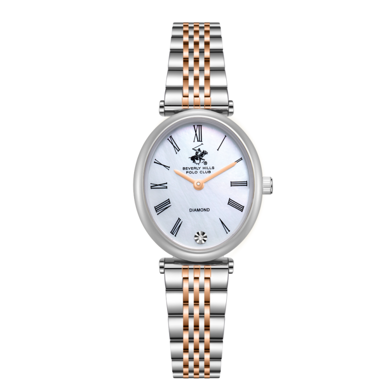 Beverly Hills Polo Club Stainless Steel Silver and Rose Gold Watch for Women BP3872X.520