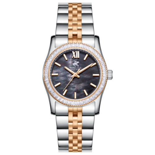 Beverly Hills Polo Club Stainless Steel Silver and Rose Gold Watch for Women BP3875C.560