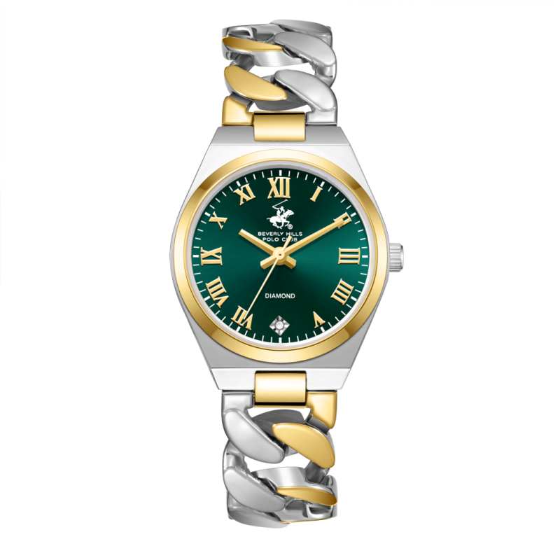 Beverly Hills Polo Club Stainless Steel Silver and Gold Watch for Women BP3879C.270