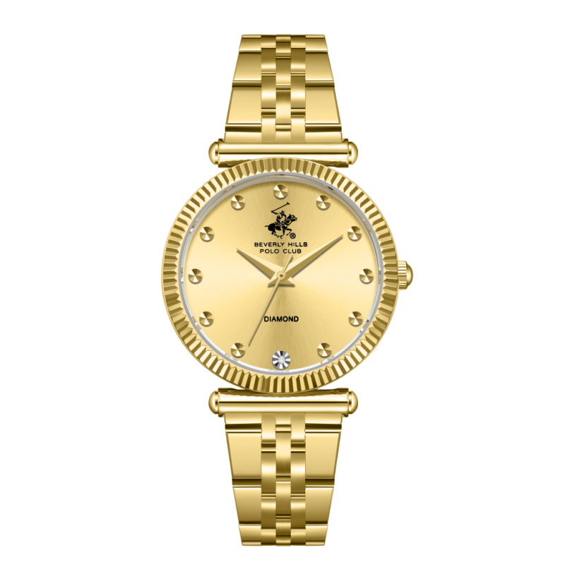 Beverly Hills Polo Club Stainless Steel Gold Watch for Women BP3881X.110