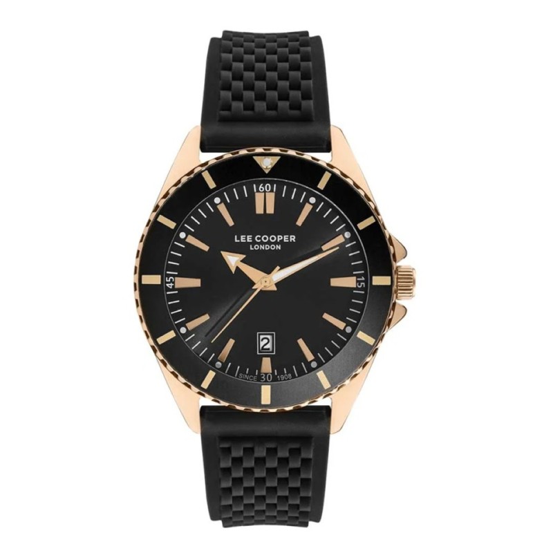 Lee Cooper Silicone Black Watch for Men LC07361.451