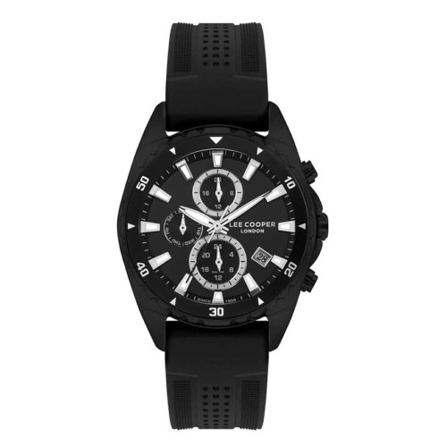 Lee Cooper Silicone Black Watch for Men LC07527.066