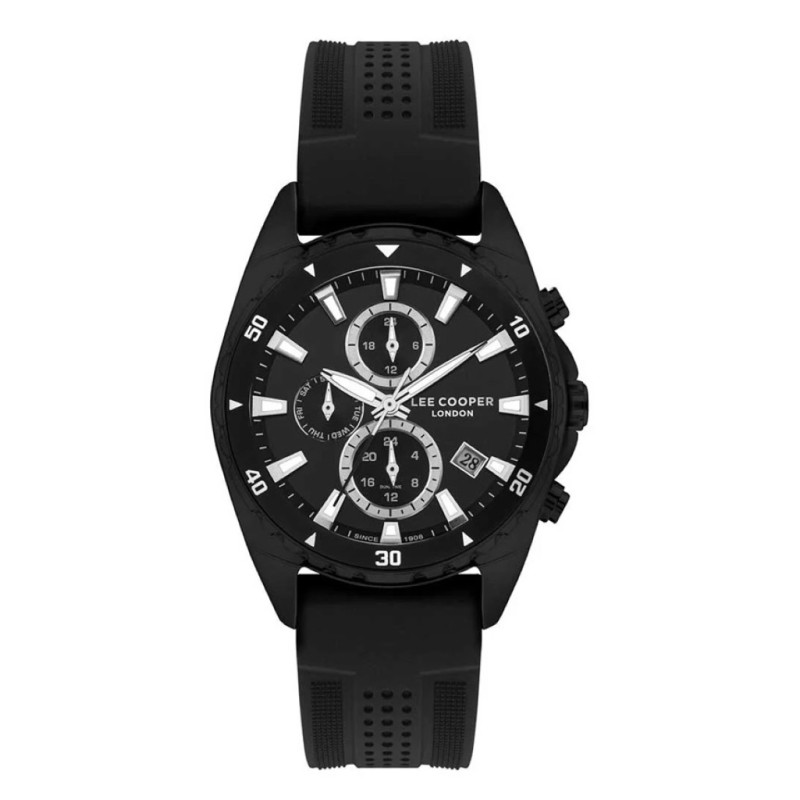 Lee Cooper Silicone Black Watch for Men LC07527.066