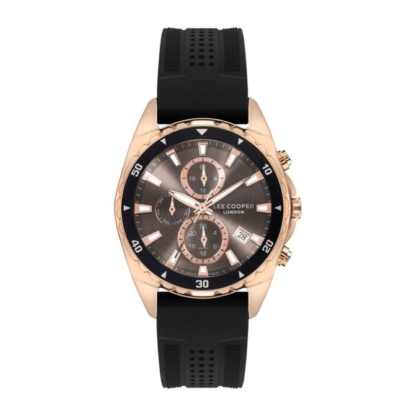 Lee Cooper Silicone Black Watch for Men LC07527.461