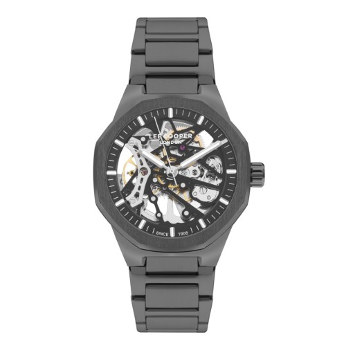 Lee Cooper Stainless Steel Carbon Black Watch for Men LC07905.060
