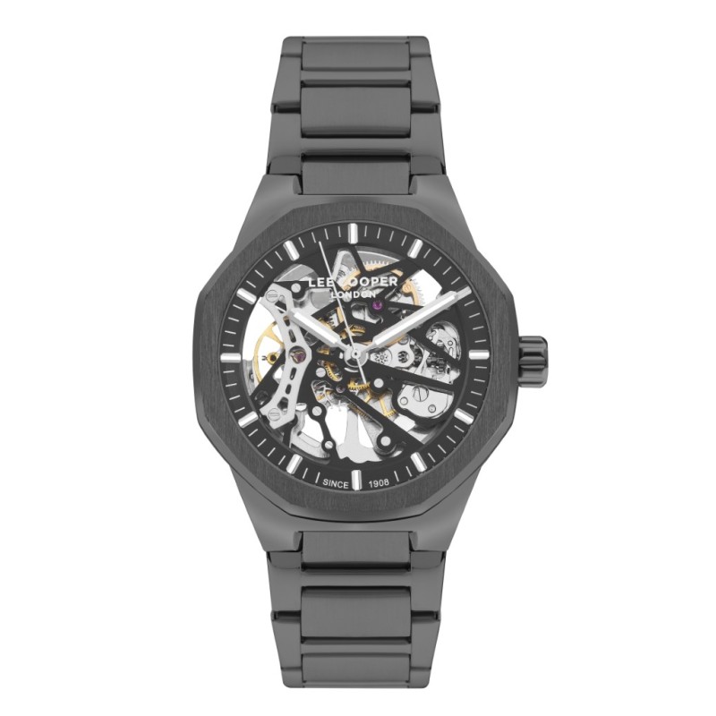 Lee Cooper Stainless Steel Carbon Black Watch for Men LC07905.060