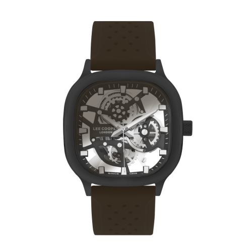 Lee Cooper Silicone Brown Watch for Men LC07973.652