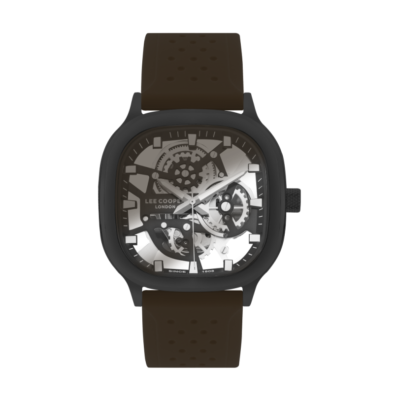 Lee Cooper Silicone Brown Watch for Men LC07973.652