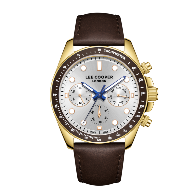 Lee Cooper Leather Brown Watch for Men LC08233.232