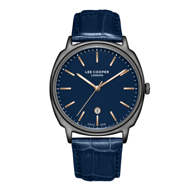 Lee Cooper Leather Dark Blue Watch for Men LC08248.099