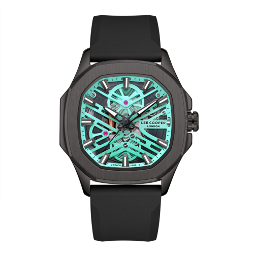 Lee Cooper Silicone Black Watch for Men LC08254.001